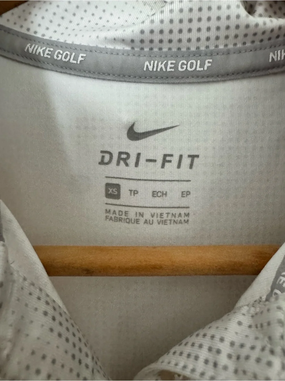 Nike Golf Dri-Fit Women’s Sleeveless Printed Polo Shirt White and Grey